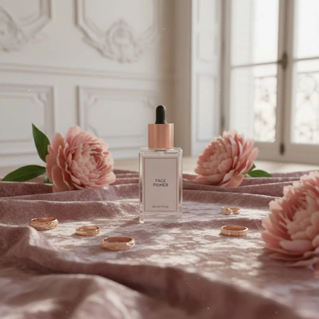 Charlotte Tilbury Wonderglow Face Primer tube and glowing swatch