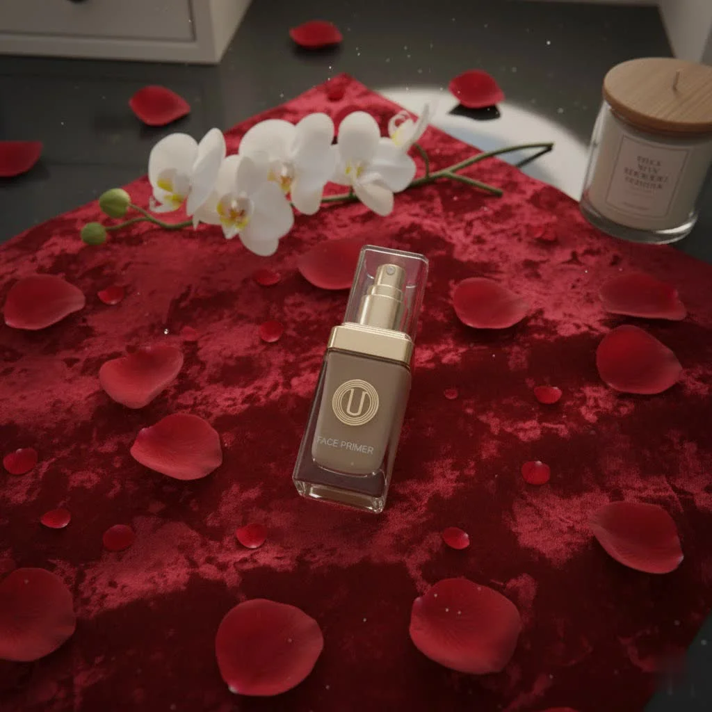 Matte face primer applied to skin for a smooth, shine-free base