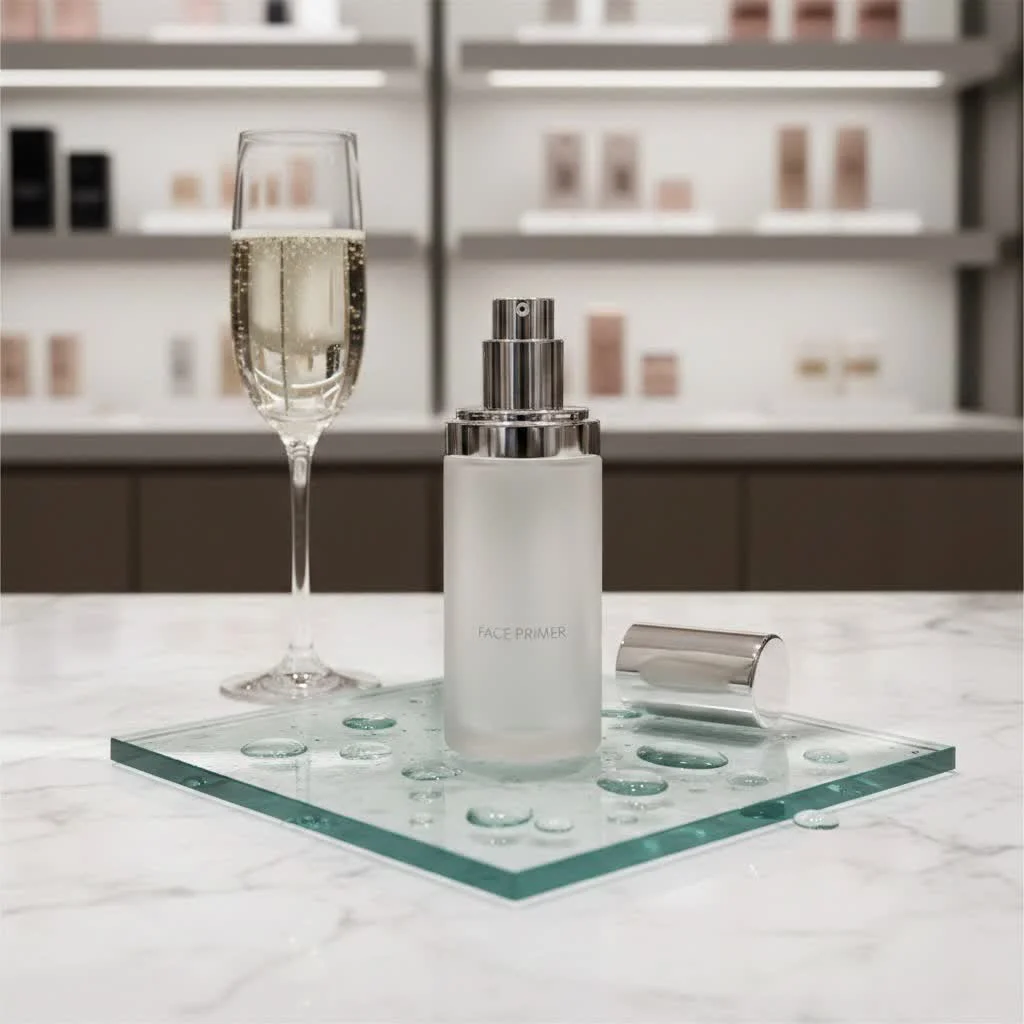 e.l.f. Cosmetics Illuminating Face Primer tube and applied to skin