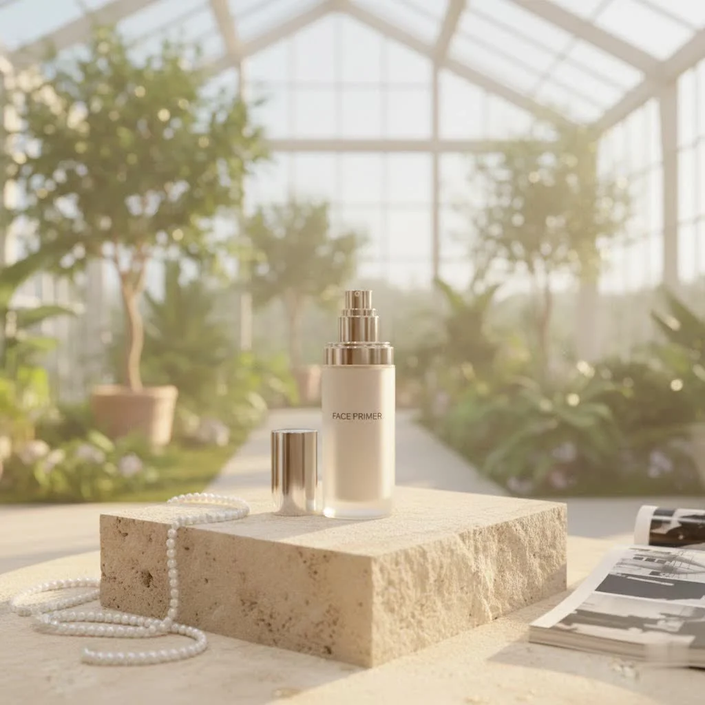 Too Faced Primed & Poreless Face Primer tube and applied texture